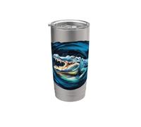 Beau crocodile avec couleurs de l'eau Gobelet isotherme en acier inoxydable double paroi