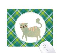 beau cyan cat animal aquarelle réseaux verte grille pixel tapis de souris