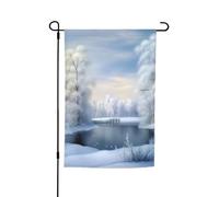 Beau drapeau de jardin d'hiver 30,5 x 45,7 cm double face printemps été décoratif bannière drapeau de cour petit drapeau saisonnier vacances décoration extérieure