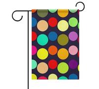 Beau drapeau de jardin floral à pois 30,5 x 45,7 cm double face à l'extérieur, anniversaire de mariage, cour, drapeau extérieur pour famille, nom de famille, décoration extérieure