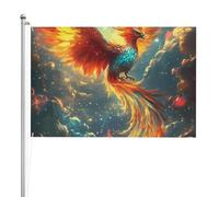 Beau drapeau extérieur double face Phoenix xft, polyester durable résistant aux intempéries avec couleurs vives pour jardin, cour, terrasse ou maison