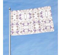 Beau drapeau imprimé feuilles de raisin 0,9 x 1,5 m avec œillets en laiton, tissu à séchage rapide, pour cour, balcon, porche, fête