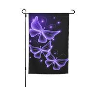 Beau drapeau imprimé papillon violet 30,5 x 45,7 cm double face, décoration saisonnière pour la maison et l'extérieur, décoration de vacances toutes saisons