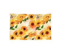 Beau drapeau mural décoratif imprimé tournesol, bord cousu en polyester bannière pour concerts de musique et fêtes