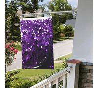 Beau drapeau violet à paillettes 61 x 91 cm pour extérieur et intérieur, printemps, été, automne, hiver, drapeaux de jardin avec œillets verticaux double face pour décorations de cour