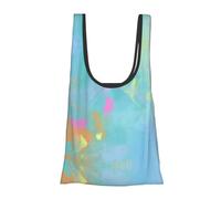 Beau fond abstrait imprimé réutilisable, pliable, lavable sacs d'épicerie pliables dans une pochette Eco Tote Sac de courses Sac de courses Chargement quotidien