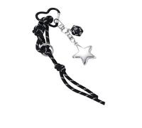 Beau fromage à clé en forme de cœur Corde tressée Porte-clés Star Car Key Chaîne Sac à dos Sac à main Sac magique Sac à main Pendentif Ornements Cœur Keychain Star Bag Charme BAILD Corde Porte-clés