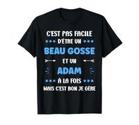 Beau gosse Super Adam garçon prénom Humour Adam T-Shirt