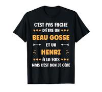 Beau gosse Super Henri garçon prénom Humour Henri T-Shirt