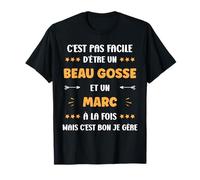 Beau gosse Super Marc garçon prénom Humour Marc T-Shirt