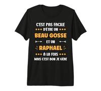 Beau Gosse Super Raphael garçon prénom Humour Raphael T-Shirt Haut de Gamme