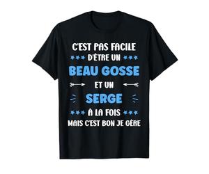 Beau gosse Super Serge garçon prénom Humour Serge T-Shirt