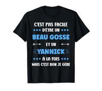 Beau gosse Super Yannick garçon prénom Humour Yannick T-Shirt