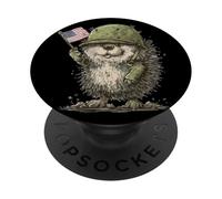 Beau hérisson avec Mission Militaire PopSockets PopGrip Adhésif