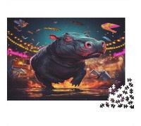 Beau Hippo Puzzle 1000 Pièces avec Clic Parfait, Puzzle Adulte Ultra Difficult Puzzle pour Un Jeu De Puzzle De Fête, pour Les Amateurs D'énigmes 52x38cm/1000pcs