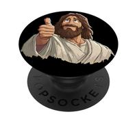 Beau Jésus Christ avec Pouce vers Le Haut PopSockets PopGrip Adhésif