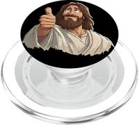 Beau Jésus Christ avec Pouce vers Le Haut PopSockets PopGrip pour MagSafe