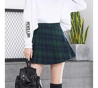 Beau Kilt Ecossais Jupe Écossais Taille Haute Slim École Étudiant Jupe Patineuse Plissée Mini Jupes À Carreaux Femmes XS