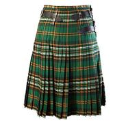 Beau Kilt Ecossais Jupe Kilt pour Hommes Écossais Ceinture À Carreaux Traditionnelle Plissée Chaîne Bilatérale Marron Go