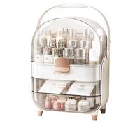 Beau Maquillage Organisateur avec Tiroir Boite de Rangement Skincare Multifonctionnel Stockage Cosmétique pour Salle de Bain Makeup Organiser avec Couvercle Transparent Etanche Présentoir Cosmétique