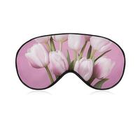Beau masque de sommeil à fleurs doux et confortable avec sangle réglable pour homme, femme, travail, voyage