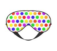 Beau masque de sommeil à pois avec sangle réglable doux pour les voyages en avion, yoga, sieste, méditation