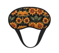 Beau masque de sommeil avec imprimé tournesols bloquant la lumière, doux et confortable pour les yeux de nuit pour homme et femme, pour dormir, voyage, travail de nuit