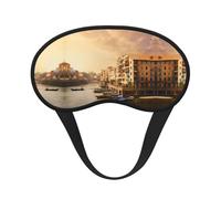 Beau masque de sommeil avec imprimé vue sur le canal de Venise, bloquant la lumière, doux et confortable, pour homme et femme, pour dormir, voyage, travail de nuit