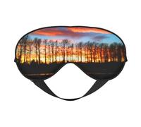Beau masque de sommeil double face en soie avec blocage de la lumière réglable pour les yeux pour les voyages, hommes et femmes, bandeau doux et confortable, 20 x 10 cm