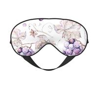 Beau masque de sommeil élégant avec imprimé feuilles de vigne et sangle réglable pour homme et femme