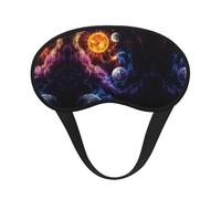 Beau masque de sommeil en polyester galaxie, masque de sommeil bloquant la lumière, masque de sommeil de nuit, aveuglant les yeux
