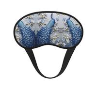 Beau masque de sommeil en polyester paon, masque de sommeil bloquant la lumière, masque de sommeil de nuit, aveuglant les yeux