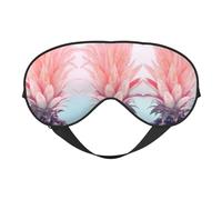 Beau masque de sommeil imprimé ananas en soie pour les yeux en satin doux bandeau élastique ombre à paupières nuit voyage sieste pour femmes hommes