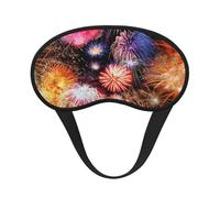 Beau masque de sommeil imprimé feux d'artifice bloquant la lumière, doux et confortable, pour les yeux de nuit pour homme et femme, pour dormir, voyage, travail de nuit