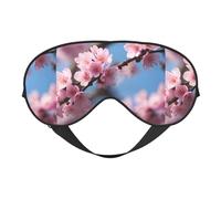 Beau masque de sommeil imprimé fleurs de cerisier, couverture douce et respirante pour les voyages, le travail de nuit et la méditation