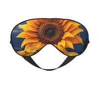 Beau masque de sommeil imprimé tournesol, masque doux pour les yeux avec sangle réglable pour dormir, voyager et se détendre