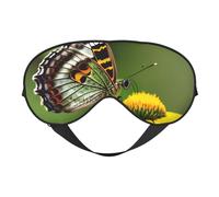 Beau masque de sommeil lumineux imprimé papillon, masque doux pour les yeux avec sangle réglable pour dormir, voyager et se détendre
