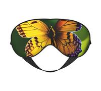 Beau masque de sommeil lumineux imprimé papillon, masque doux pour les yeux avec sangle réglable pour dormir, voyager et se détendre