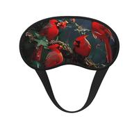 Beau masque de sommeil occultant à imprimé oiseaux rouges pour homme et femme, masque pour les yeux zéro pression oculaire pour les voyages et tout autour du sommeil