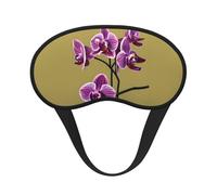 Beau masque de sommeil occultant orchidées, polyester doux, anti-lumière, élégant, convient pour les hommes et les femmes, pour le travail quotidien et les voyages en plein air.
