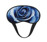 Beau masque de sommeil pour les yeux avec illustration de rose bleue pour homme et femme, masque de sommeil doux et confortable, masque de sommeil occultant pour voyage, yoga, sieste, travail