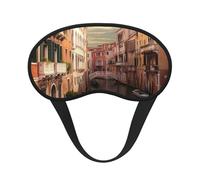 Beau masque de sommeil pour les yeux avec vue sur le canal de Venise pour homme et femme, doux et confortable, masque de sommeil occultant pour voyage, yoga, sieste, travail