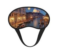 Beau masque de sommeil Venise la nuit pour dormir sur le côté, masque de nuit bloquant la lumière, masque pour les yeux pour femmes et hommes, ombre douce et confortable pour les voyages, la sieste