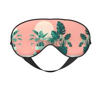 Beau masque doux pour les yeux en pot, imprimé sur toute la surface, 96 % polyester, 4 % élasthanne