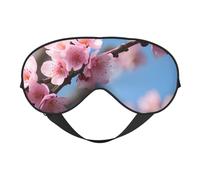 Beau masque doux pour les yeux imprimé fleurs de cerisier bénéfique bloc lumière sieste nuit utilisation voyage camping méditation yoga