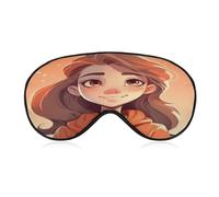 Beau masque pour les yeux de fille de dessin animé, masque de sommeil latéral léger pour les yeux, masque de sommeil, coussinet de nez et bande élastique pour enfants, femmes et hommes