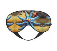 Beau masque pour les yeux imprimé étoile de mer, masque de sommeil soyeux pour homme et femme, pour le sommeil et la relaxation