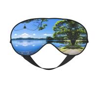 Beau masque pour les yeux imprimé lac piscine, masque de sommeil soyeux pour homme et femme, pour le sommeil et la relaxation