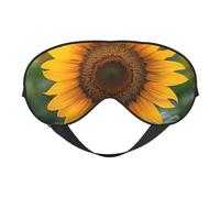 Beau masque pour les yeux imprimé tournesol élégant léger voyage yoga sieste méditation camping travail relaxation