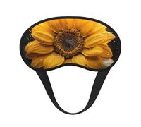 Beau masque pour les yeux motif tournesol 4 imprimés, doux, lavable et confortable pour dormir, voyage, maison, hôtel, avion, camping